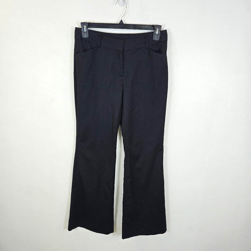 Anne Klein Straight Leg Career Trousers Size 6 Black